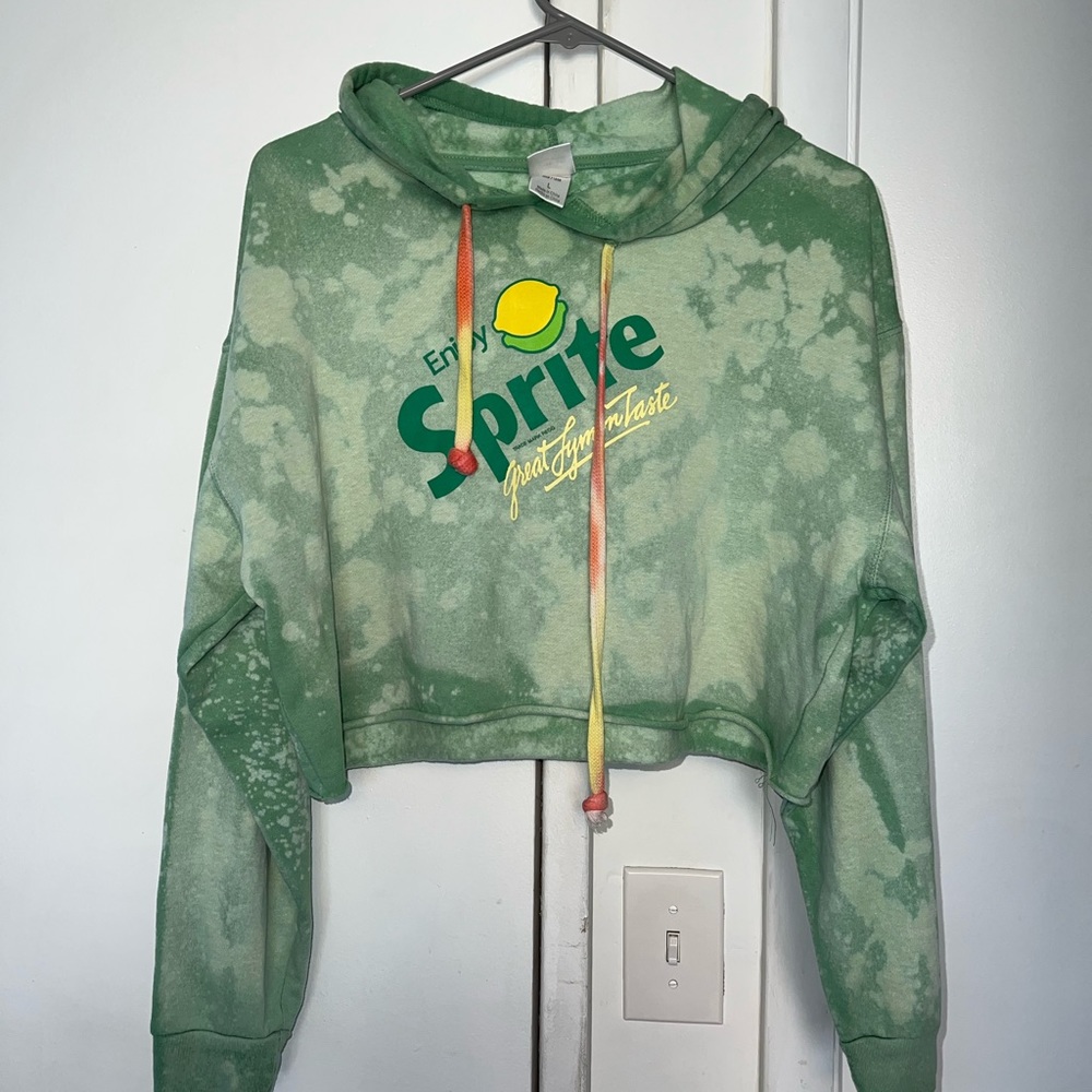 Distressed cropped hoodie